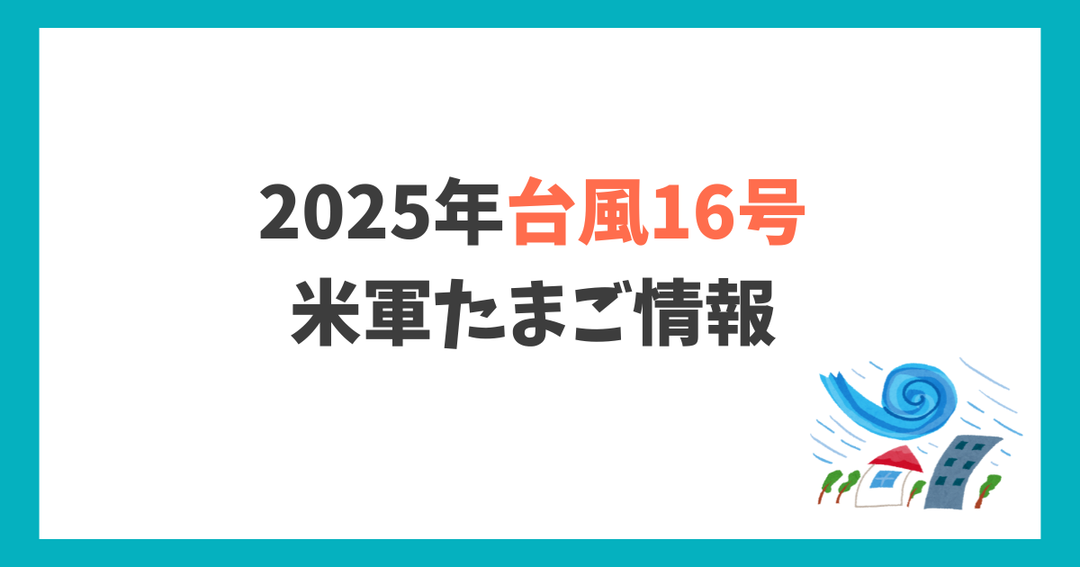 2025年台風16号　たまご